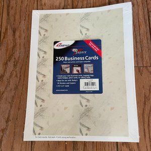 1 Pack PC Papers 250 Business Cards Heavyweight Paper 65 lb. Cover Stock